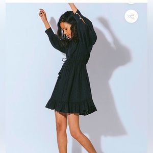 NWT Cleobella Black Swiss Dot Mini Dress